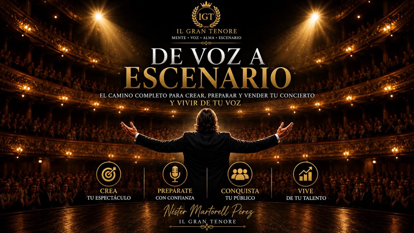 De Voz a Escenario: el camino completo para crear, preparar y vender tu concierto y vivir de tu voz