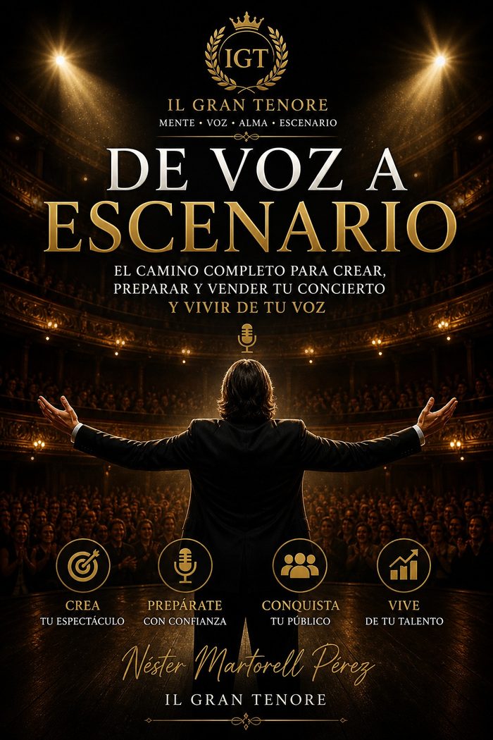 De Voz a Escenario: crea, prepárate, conquista tu público, vive de tu talento